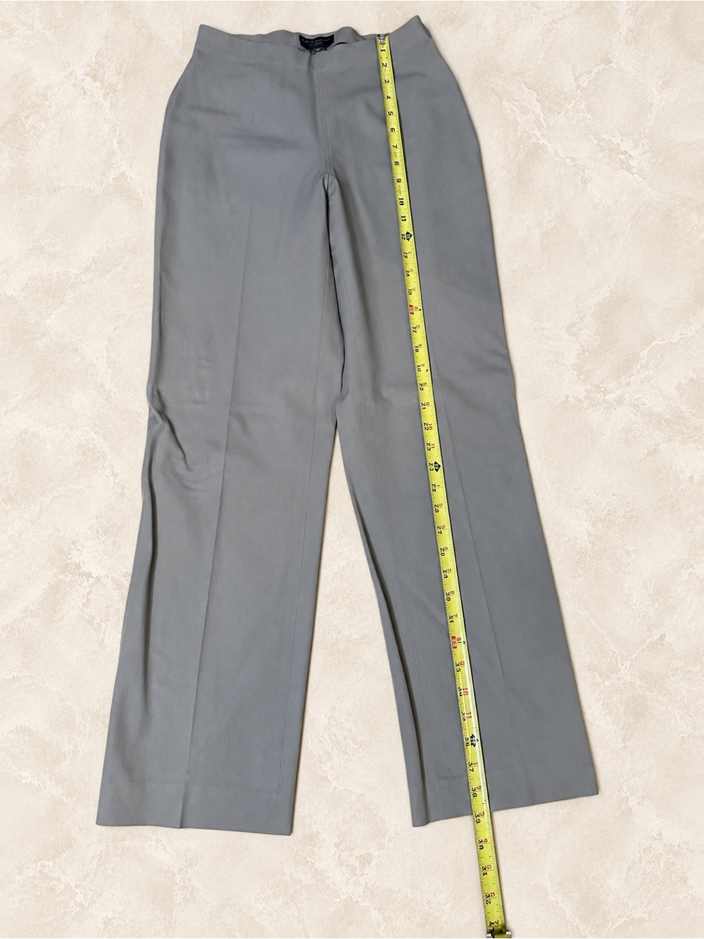 🤍 🩶 Vintage 90s Banana Republic Stretch Gray Side Zip Trousers Pants Size 2R